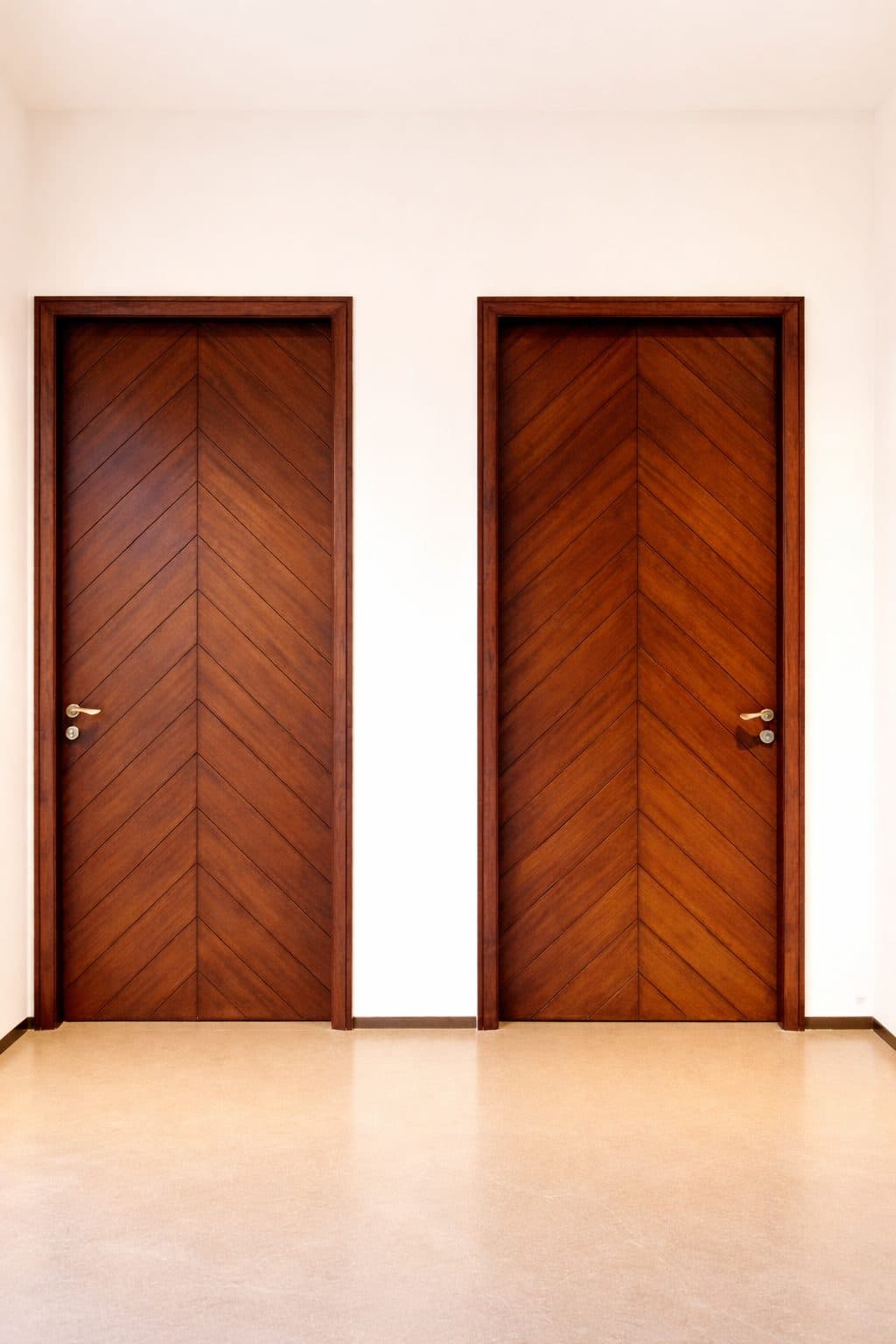A pair of doors with a chevron grain